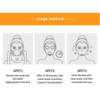 SHE'S VC Mask Vitamin C Mask Vitamin C สูตรเอสเซนส์วิตามินซี ทำให้ผิวสว่าง โปร่งแสง ขาวใส ลดเลือนริ้วรอย 10/20/30 แผ่น