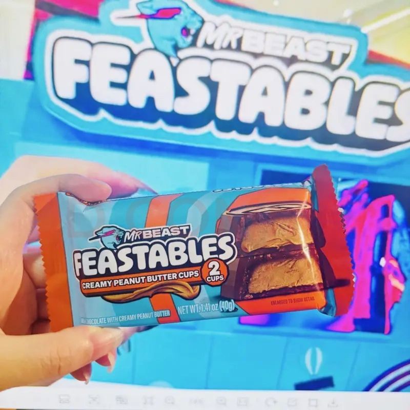 พร้อมส่ง จัดส่งรวดเร็ว Mr Beast Feastables Mr. Beast Milk Peanut Butter Chocolate ขนมนําเข้า 4/13/11