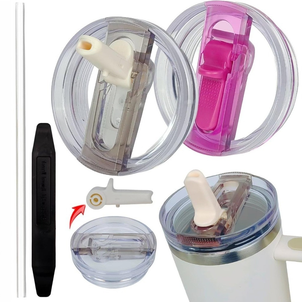SUGAW 40oz Tumbler Flip Straw ฝาแก้วน้ําเปลี่ยนได้ กันรั่ว เข้ากันได้กับ Stanley Tumbler