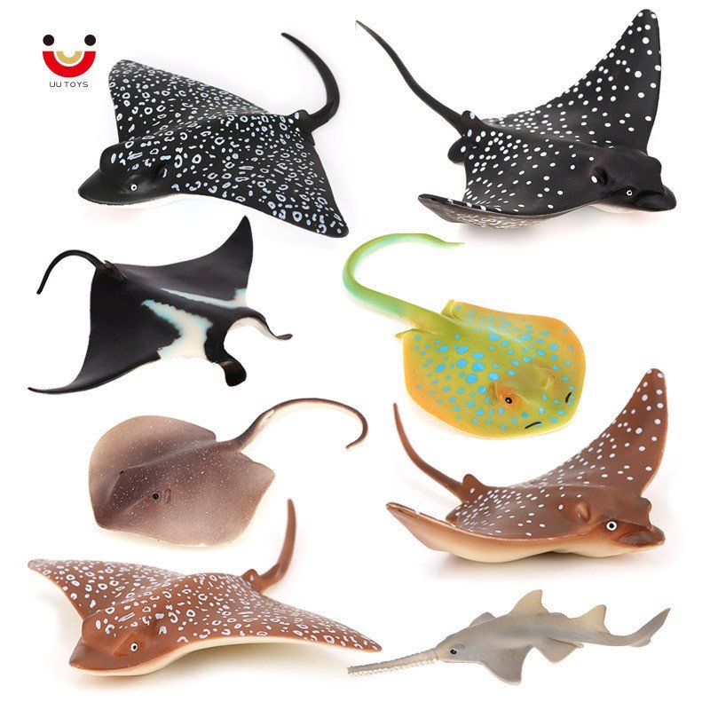 จําลองสัตว์ทะเลของเล่นรุ่น Mullet Eagle Mullet Saw Mullet ค้างคาว Mullet สีฟ้า Spotted Stingray เด็ก