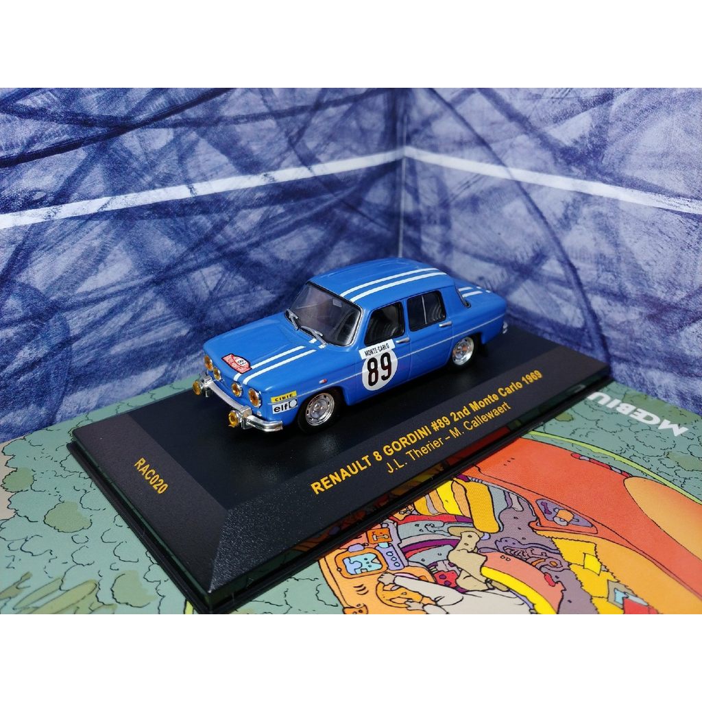 IXO 雷诺 8 戈迪 1969 赛特卡洛拉力亚 1/43 IXO Renault 8 Gordini 2nd Rally Monte Carlo 1969 Jean-Luc Therier