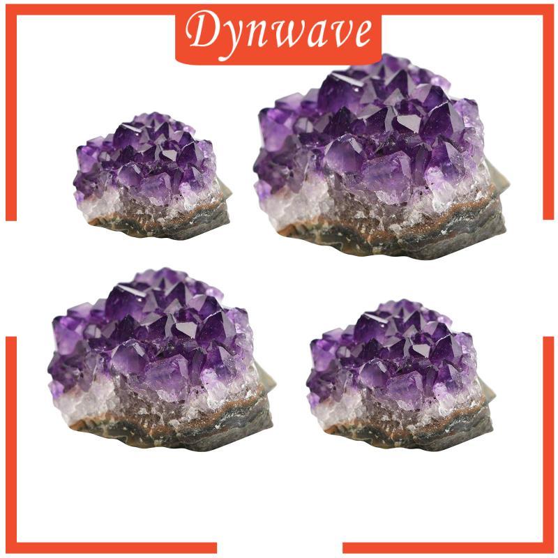 [Dynwave] Unique Natural Amethyst, Crystal Clusters Stone Geode Quartz - สีม่วงเข้ม