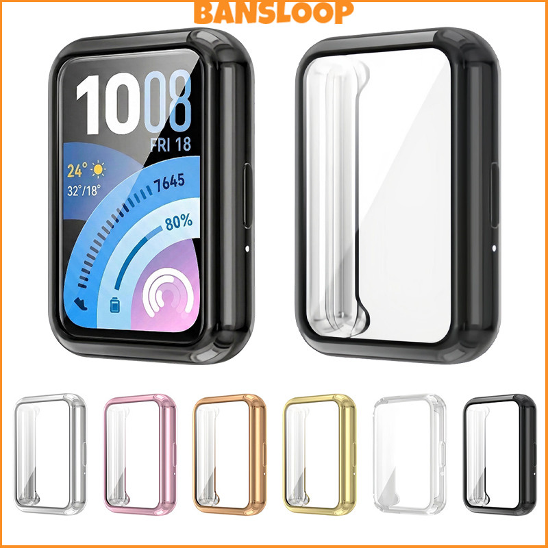 กระจกนิรภัยแข็ง PC / นุ่ม TPU กรณีฝาครอบ for Smartwatch Huawei Band 11 11 Pro /10 9 8 NFC อุปกรณ์เสริมกรอบป้องกันหน้าจอ