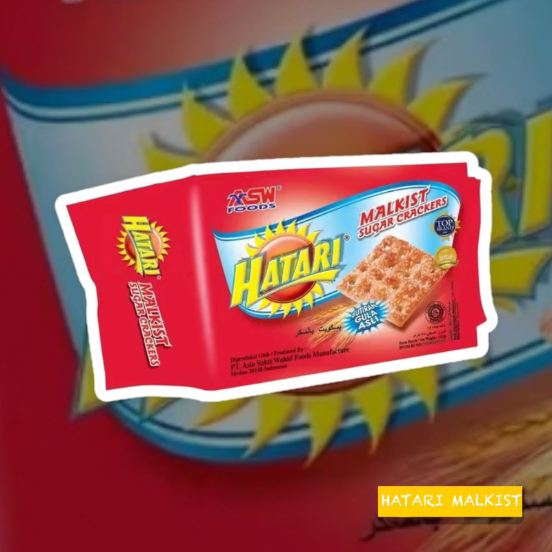 2รสชาติ ขนมปังกรอบ แคร็กเกอร์ HATARI MALKIST SUGAR CRACKERS 110 กรัม
