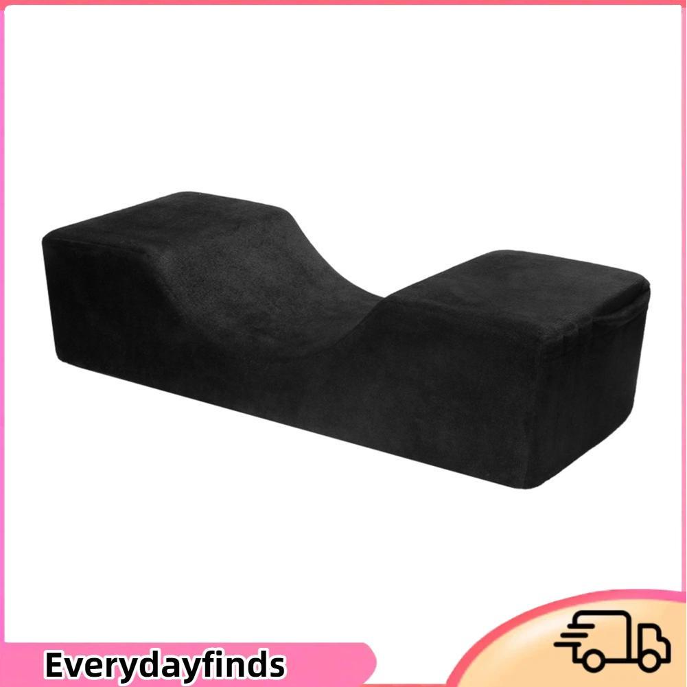 Everydayfinds ZJchao U รูปร่างขนตาขยายคอหมอนหน่วยความจำโฟมเตียงสำหรับขนตาสินบนและแต่งหน้าสะดวกสบายสนับสนุนด้วยสองกระเป๋าเครื่องมือในแต่ละด้าน