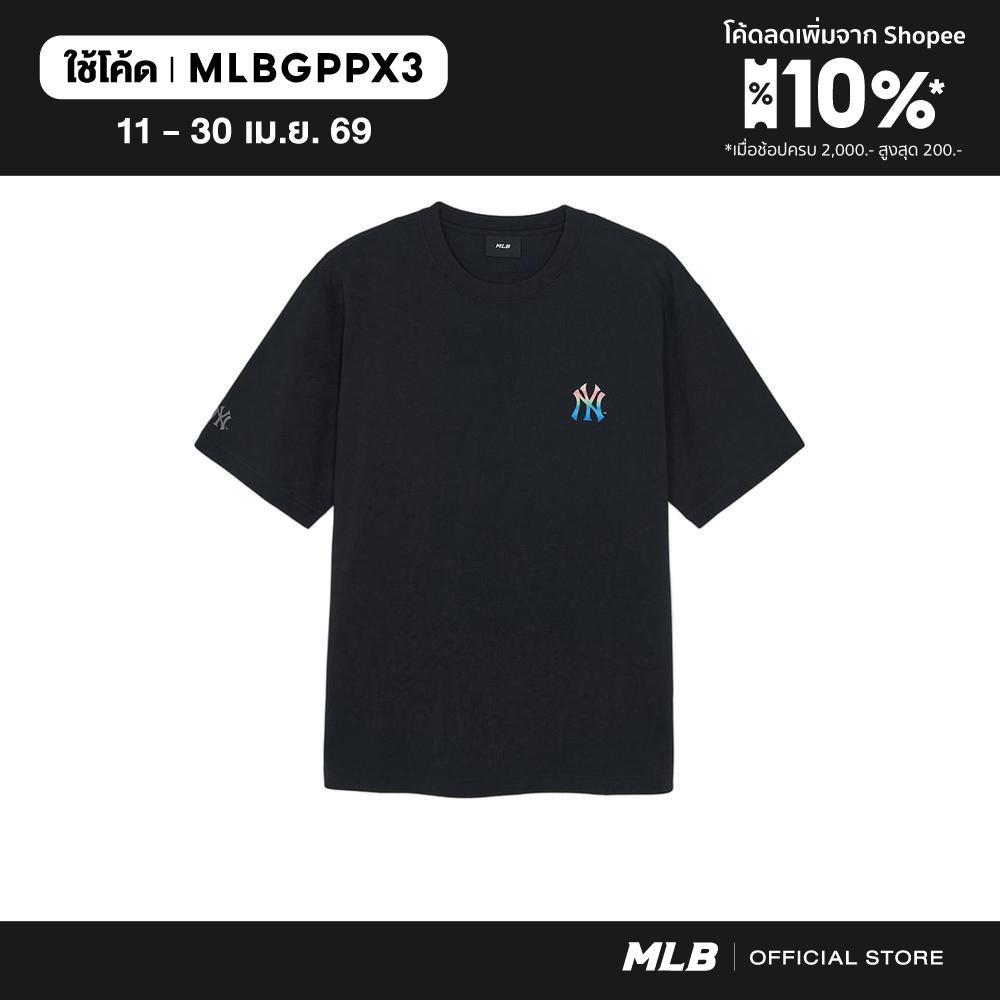 MLB เสื้อยืด ยูนิเซ็กซ์ Basic Colorful Street Logo Over Fit T-Shirts รุ่น 3ATSB0663 50BKS สีดำ