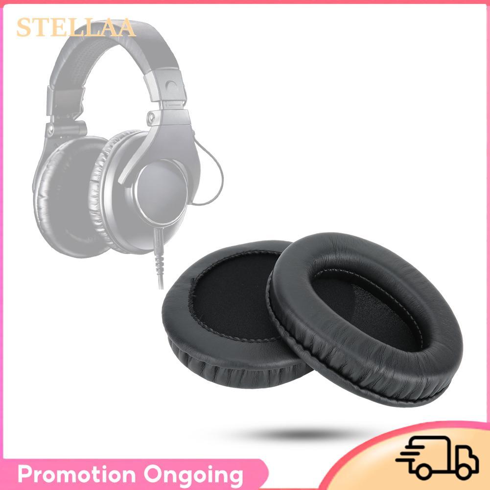 Stellaa 2 ชิ้นหูฟังเปลี่ยนแผ่นรองหูฟังผ้าฝ้ายสีดำหูฟังอุปกรณ์เสริมสำหรับ SRH840 SRH440 SRH940 HPAEC8