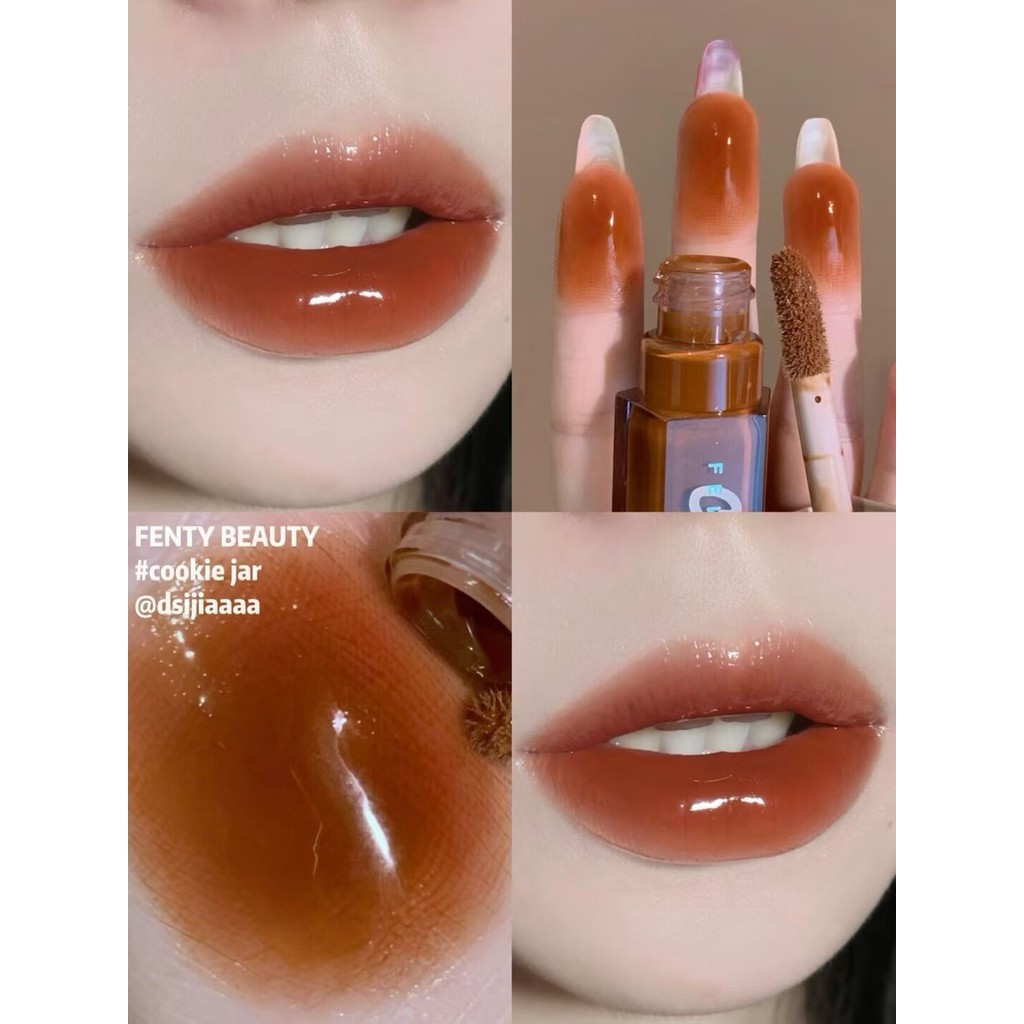 ลิปมัน น้ำตาลกรวด Fenty beauty Rihanna Gloss Liquid Lip Gloss Mirror Water Gloss Lip Gloss Lip Gloss