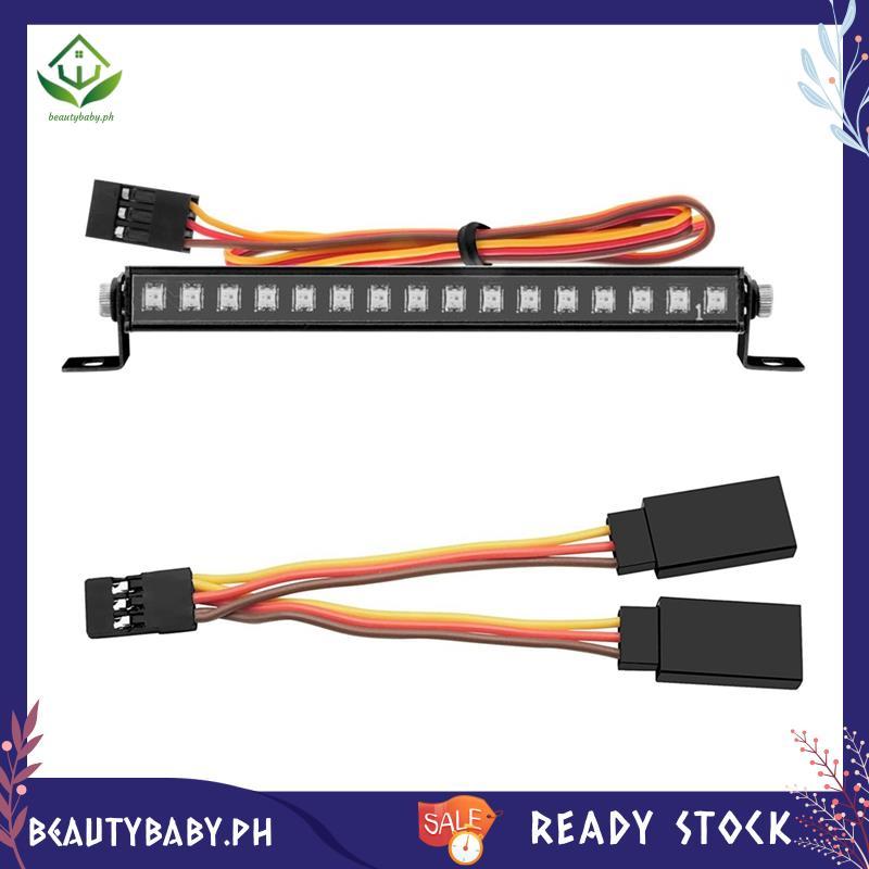 [beautybaby.ph] โลหะ 16 LED 8 โหมดหลังคาแถบแสงหลังคาเปลี่ยนโคมไฟสําหรับ TRX4M TRX4-M 1/18 RC Crawler