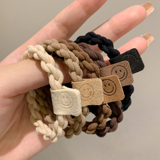 หางม้าสูงหน้ายิ้มผูกผมยืดหยุ่นสูงทนทานยางรัดเครื่องประดับผมผ…