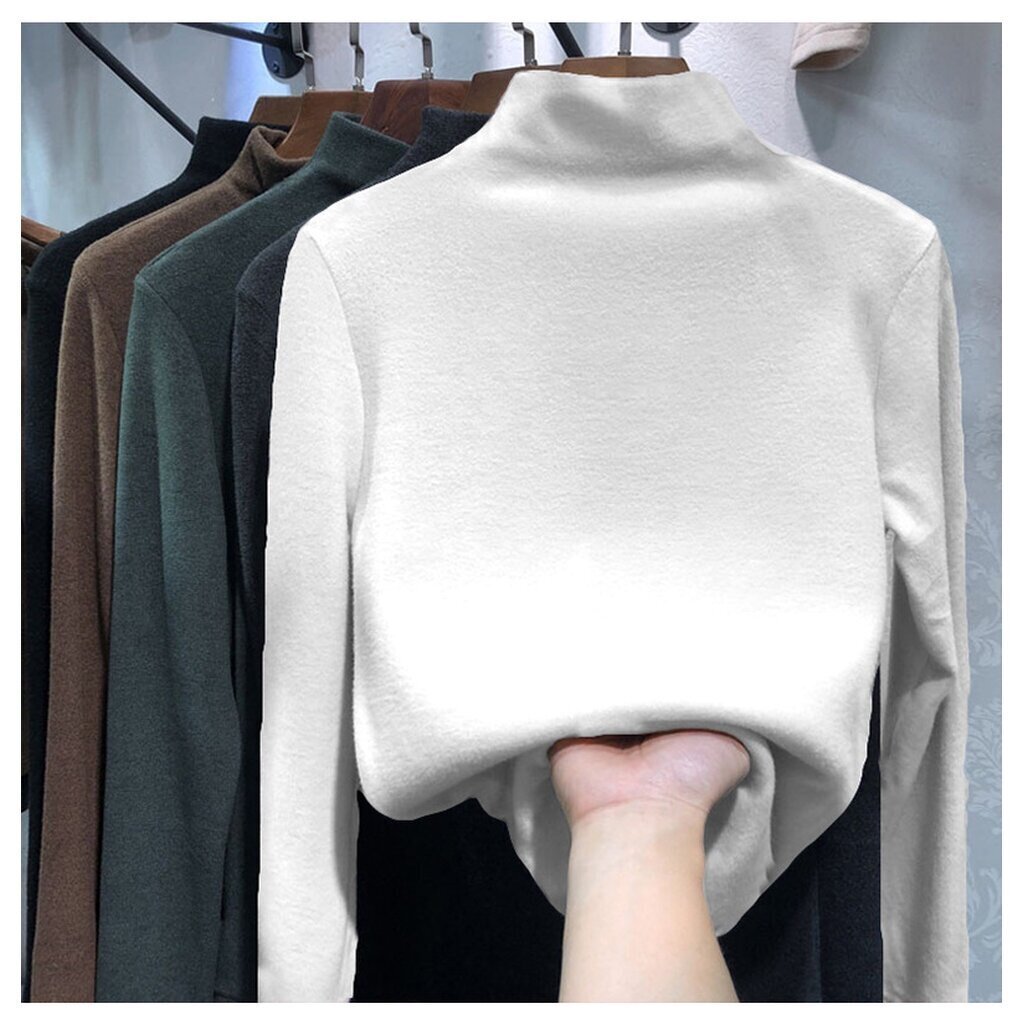 HEATTECH (ฮีทเทค คอเต่า นุ่ม) เสื้อแขนยาว ใส่เพิ่มความอุ่นด้านใน กันหนาว ผ้ายืดหยุ่น ผ้าเนื้อนุ่ม