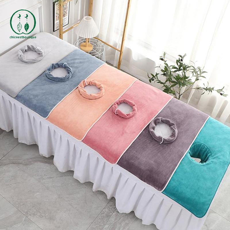 [Chicnest] 40*80 ซม. หนา Beauty SPA โต๊ะนวด Planking ผ้าขนหนูเช็ดหน้าพร้อมเตียงหลุม BU