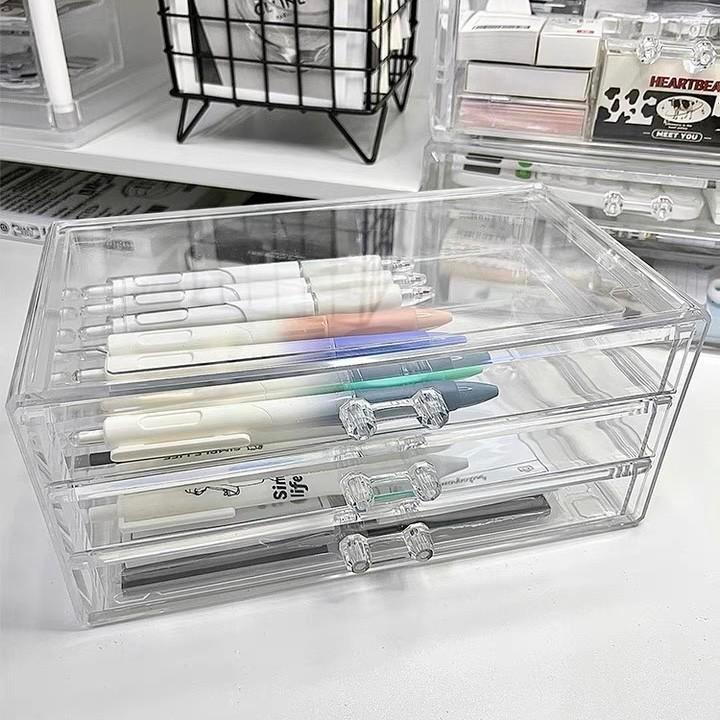 Ohayo กล่องเก็บของอเนกประสงค์ กล่องใส่ปากกาตั้งโต๊ะ ใช้ได้ทั้งแนวตั้งและแนวนอน