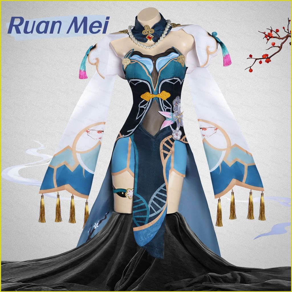 ST5 Honkai: Star Rail Ruan Mei คอสเพลย์เครื่องแต่งกายอะนิเมะผู้หญิง cos เสื้อผ้าคอเครื่องประดับชุดอุ