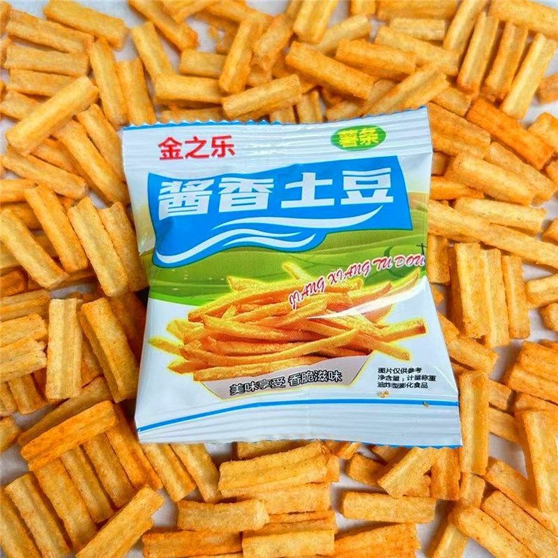 酱香土豆薯条一整箱小包饭店招待食材8090后怀旧零食休闲食品12.20Maotai-flavored Potatoes and Chips, a Box and a Small Bag, Restau