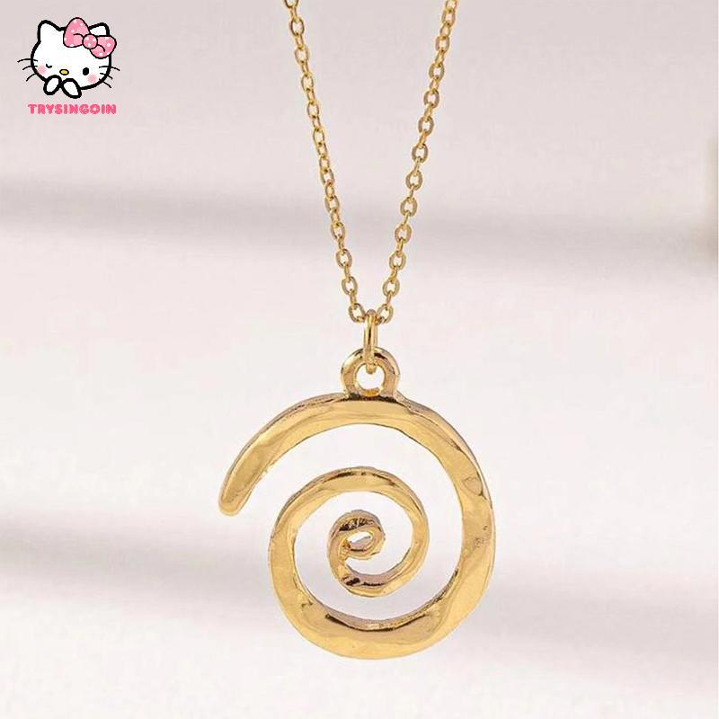 [strysingoin] โลหะ Hollow Vortex เกลียวจี้สร้อยคอสําหรับผู้หญิงผู้ชาย Punk Cavicle สร้อยคอเครื่องประ