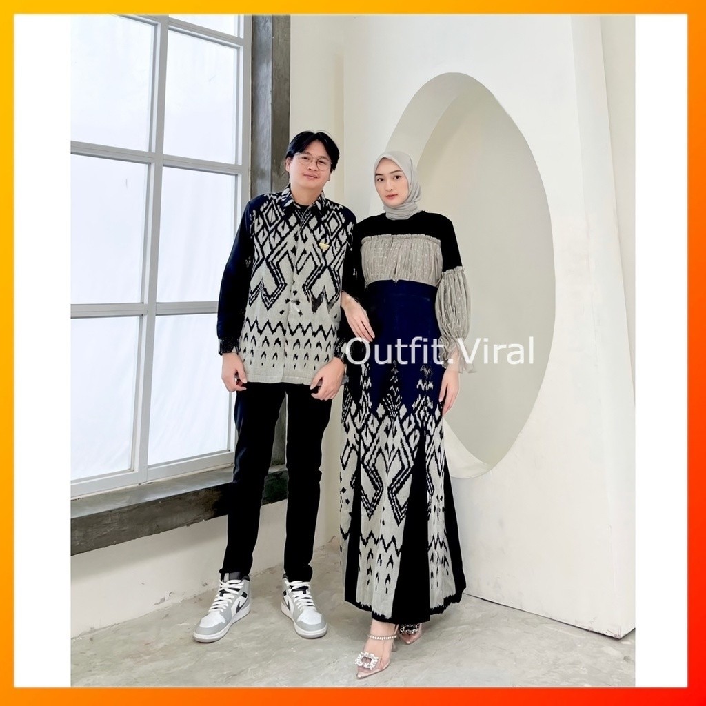 KEMEJA RAHAYU BLACK WOVEN COUPLE DRESS และ VIRAL OUTFIT SHIRT