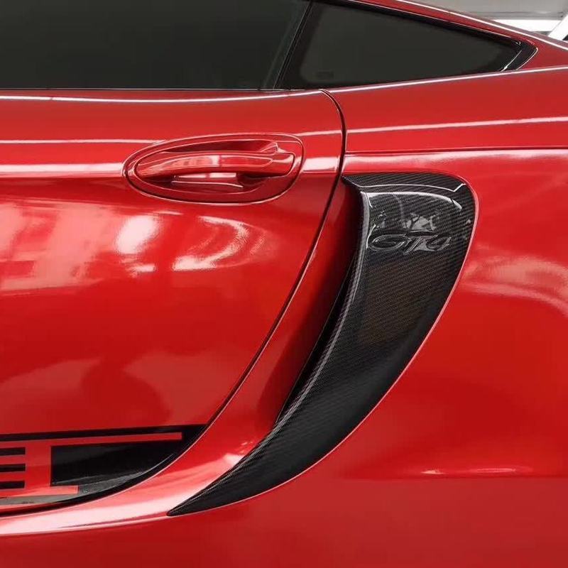 เหมาะสําหรับ Porsche 13-16 Cayman 981 คาร์บอนไฟเบอร์ GT4 ด้านข้าง Air Vent Cayman คาร์บอนไฟเบอร์ GT4