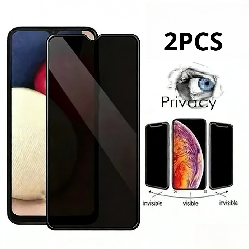 1-2 ชิ้นกระจกนิรภัยป้องกันหน้าจอสําหรับ Oukitel WP52 WP50 WP39 WP38 ความเป็นส่วนตัวขอบสีดําป้องกันสํ