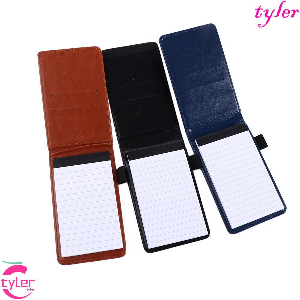 TYLER Mini Notepad สํานักงานมัลติฟังก์ชั่เครื่องเขียนอุปกรณ์การเรียนปกหนังแผ่นบันทึก A7 โน้ตบุ๊ค
