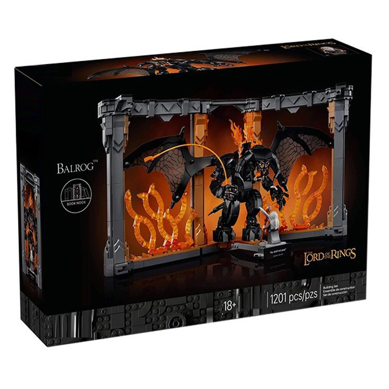 Zettonn Hobby ZH4X เข้ากันได้กับ 10367 The Lord of the Rings: Balrog Book Nook Building blocks EQ1