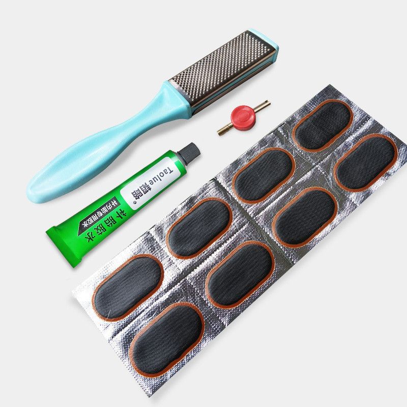 Spot Goods#Inner Tube Repair Patch Tire Repair Kit Bicycle Motorcycle Electric Vehicle Tire Repair P