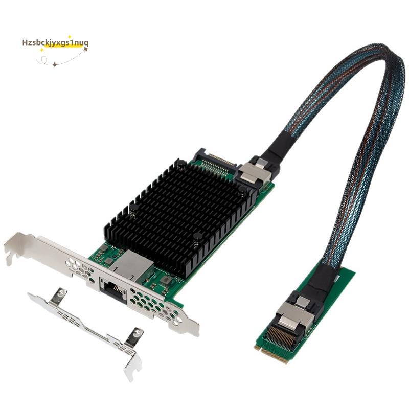 Hzsbckjyxgs1uqJL82599EN ชิป 10G การ์ดเครือข่าย M. 2 ถึง 10G Ethernet Server Adapter M. 2 B+ M X520 ส