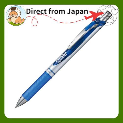 ปานเทระ ลูกบอล เจลอิงคี เอเนอร์เจล กดค่อน 0.7 มม. เทาเงิน BL77-C สีฟ้า