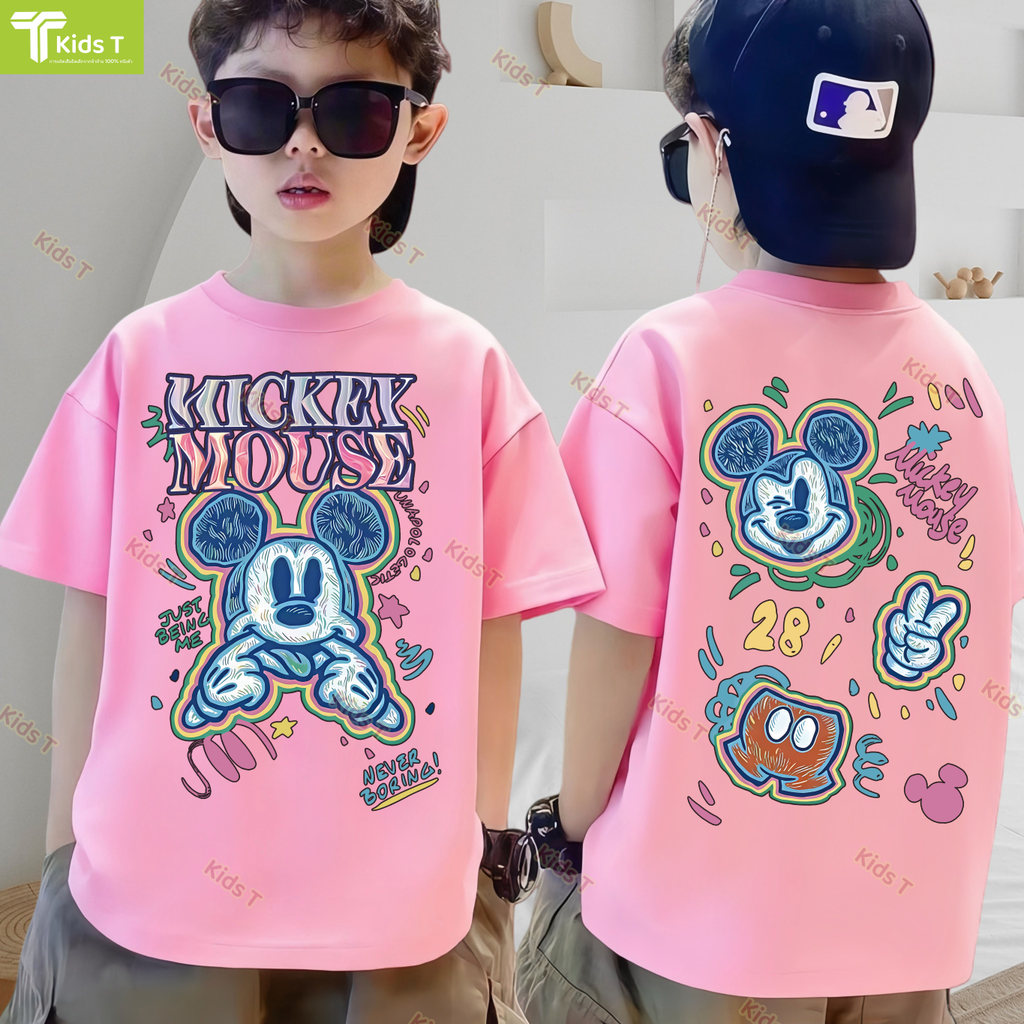 เสื้อยืด disney ร้าน Kids T เกาหลี เสื้อเด็ก ผลิตจากผ้าฝ้าย 100% พิมพ์ลาย mickey mouse เหมาะ เด็กผู้ชาย และ เด็กผู้หญิง ราคา ถูกที่สุด ดีลบีเคเค แกลเลอรีภาพที่ 9