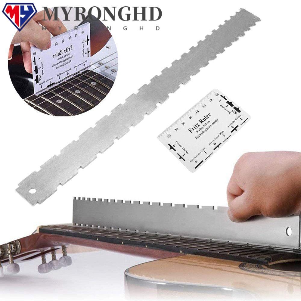 MYRONGHD กีตาร์คอ Gauge Acoustic Leveling Straight Edge Luthiers เครื่องมือสําหรับ Gibson สําหรับ Fe