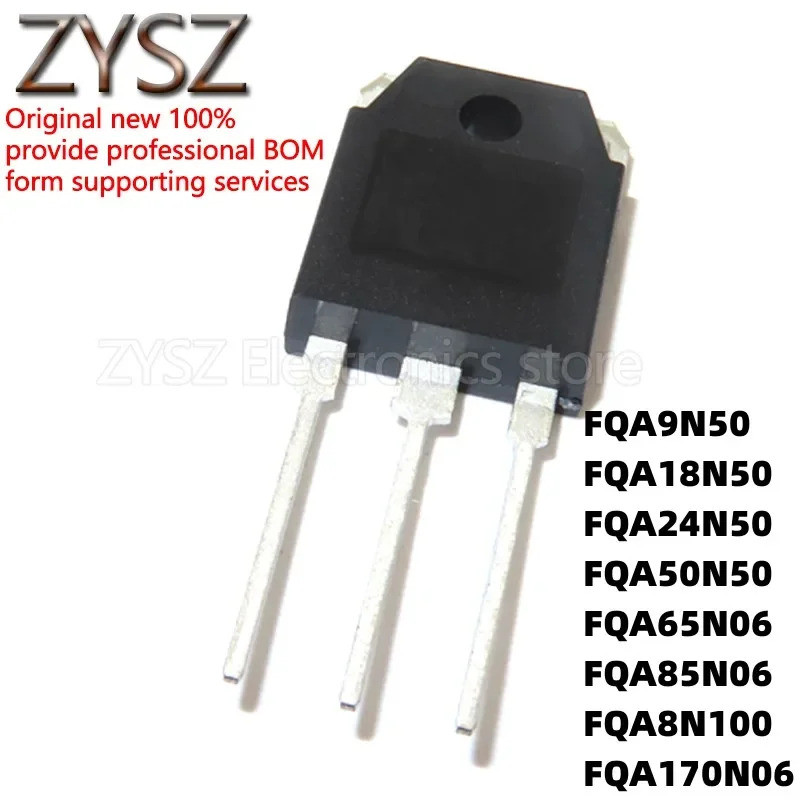 5PCS FQA9N50 FQA18N50 FQA24N50 FQA50N50 FQA65N06 FQA85N06 FQA8N100 FQA170N06 TO-3P Field Effect ทราน