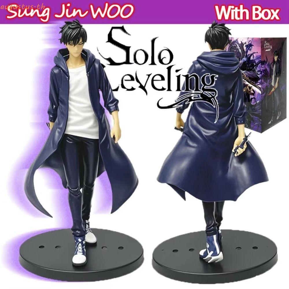 AUGUSTUS Solo Leveling Figure, Anime Merchanting Posture Sung Jinwoo Action Figure, แฟนของขวัญตุ๊กตา