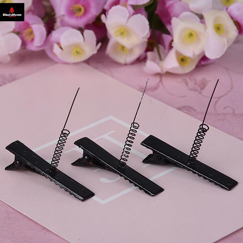 10PCS 4 ซม.โลหะเคล็ดลับฤดูใบไม้ผลิจระเข้คลิปสําหรับทําด้วยมือ DIY Basic Universal คลิปผม Creative Headwear