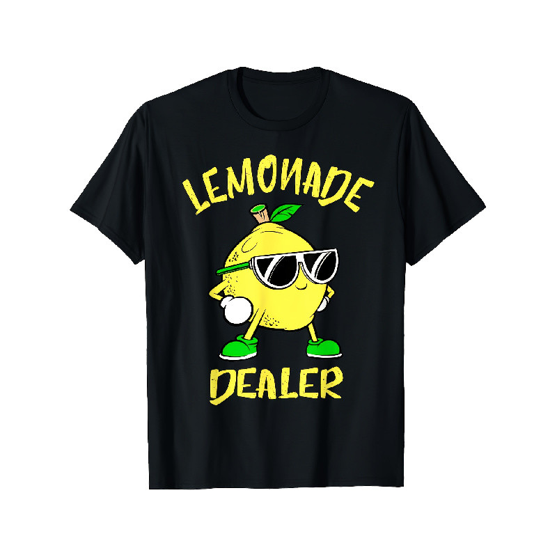 KATUN Retro เสื้อยืดผู้ชาย "Lemonade Stand" - การออกแบบตัวละครมะนาวน่ารัก & Nostalgia Lemonade Stall