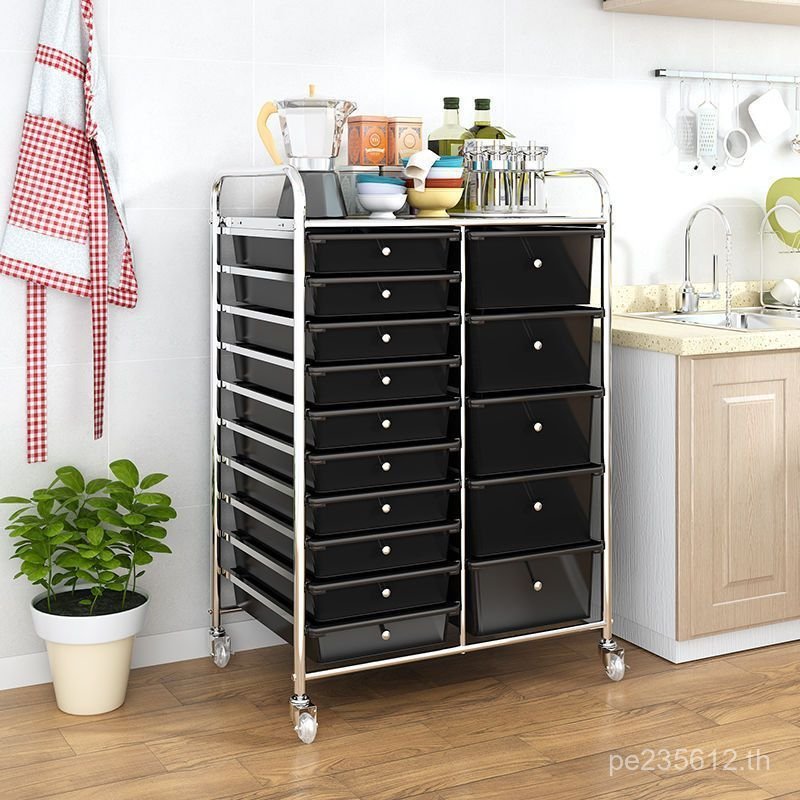 ครัวเรือนสล็อตเก็บขนมขบเคี้ยวลิ้นชักประเภท Multi-Layer ห้องครัวเหล็กเครื่องสําอาง Locker Locker Lock