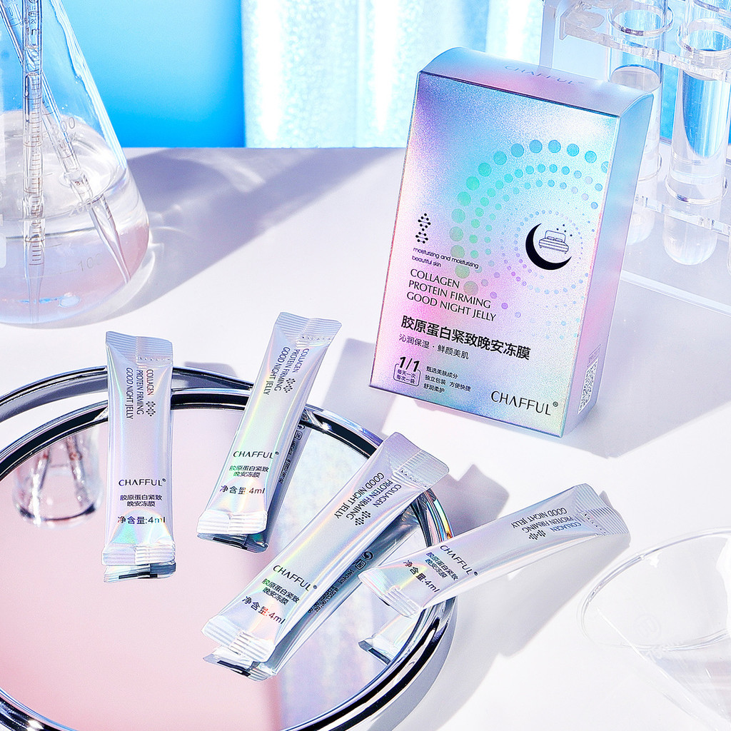 Jelly Mask ทาคอลลาเจน เฟิร์มมิ่ง ล้างออกฟรี น้ําหอม Freeze-Dried Powder Mask Good Night Ice Mask Ant