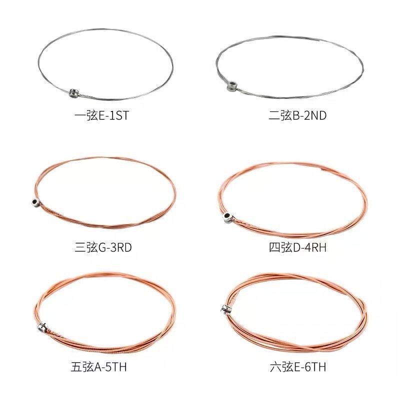 Starsun Guitar starsun Original Set 6 สายกีต้าร์ อุปกรณ์กีตาร์ ไม้พื้นบ้านทั้งชุด