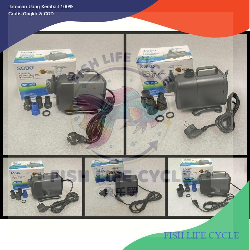 AQUARIUM SUBMERSIBLE ปั๊มน้ํา CIRCULATION WP-4000 WP-5000 WP-6000 WP-7000 WP-8000