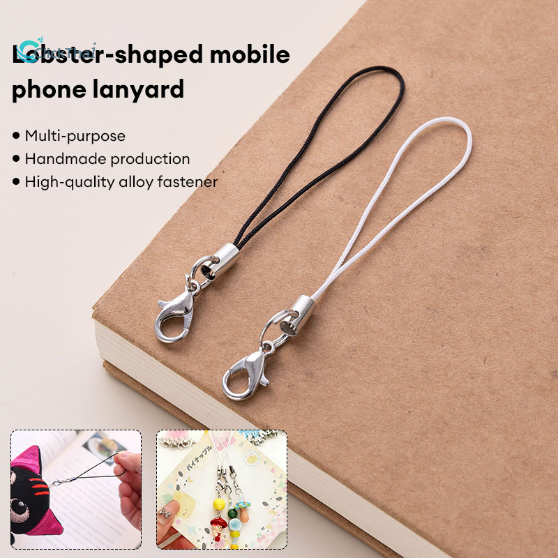 สายคล้องโทรศัพท์มือถือ พวงกุญแจ อะไหล่พวงกุญแจ อุปกรณ์ DIY ก้ามปูโลหะผสม DIY  เชือกคล้องโทรศัพท์พร้อมตัวล็อค
