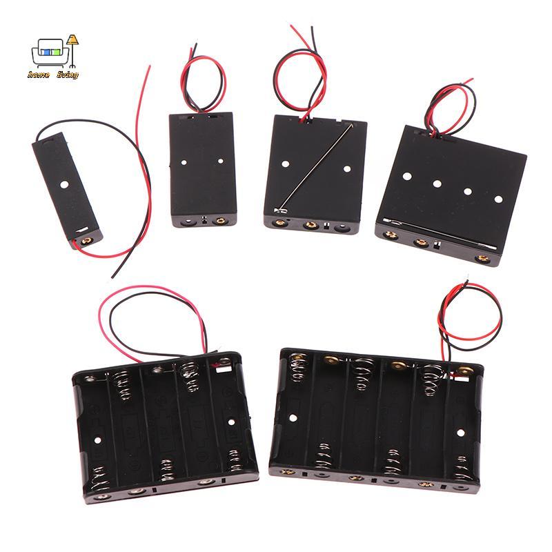 [Onw] 1 2 3 4 5 6 ช่อง 3V AA Battery Case Box AA LR6 HR6 Battery Holder Storage Case Lead Wire Bater
