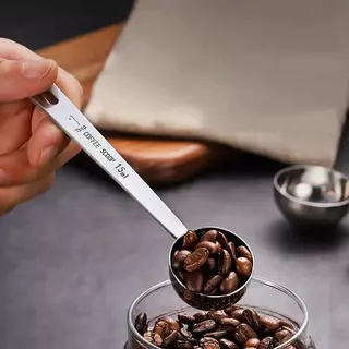 ที่ตักกาแฟสแตนเลส 15/30ml ช้อนผงนม ช้อนตวง ช้อนนม ช้อนกาแฟด้ามยาว เหมาะสำหรับใช้ในครัวและคาเฟ่