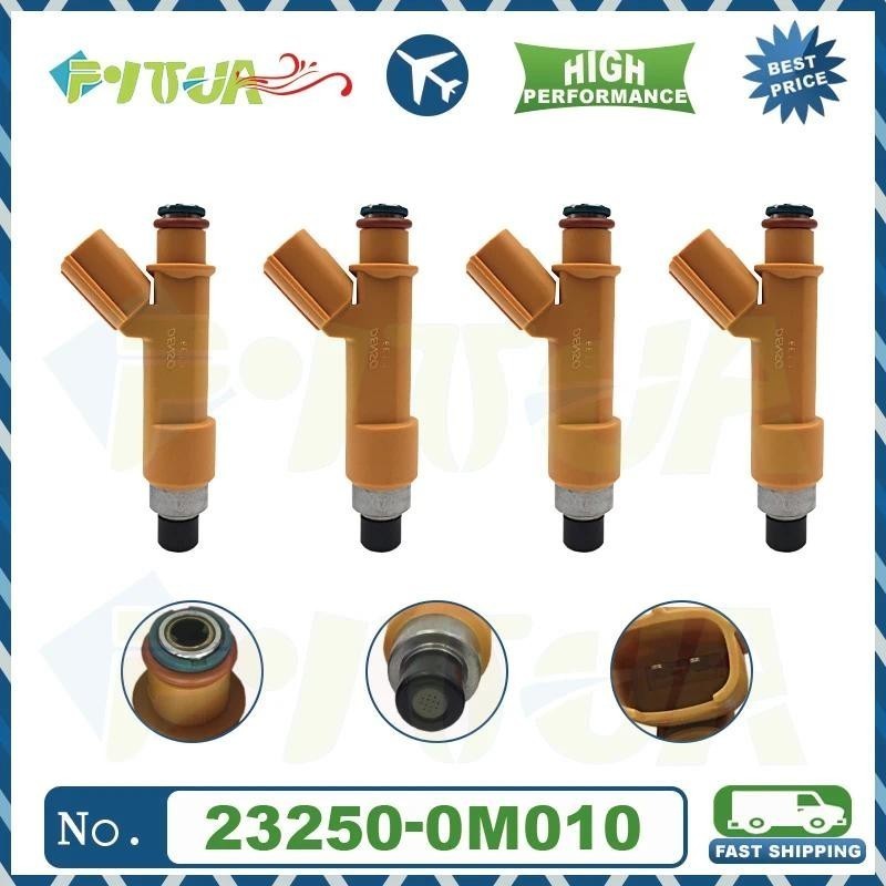 4pcs หัวฉีดน้ํามันเชื้อเพลิง 23250-0M010 23209-0M010 สําหรับ TOYOTA-YARIS ASIA 06-09 14-16 VIOS 07-1