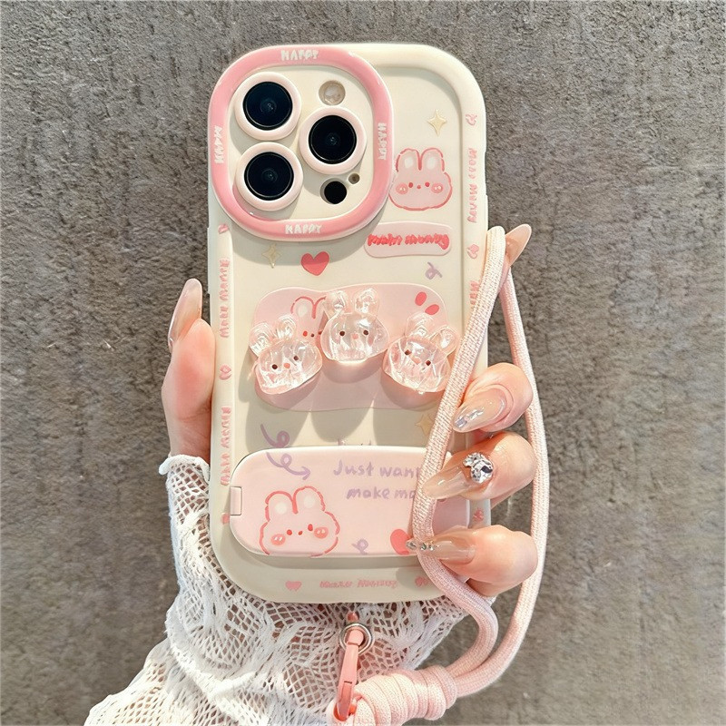 3D ตุ๊กตาสําหรับ Samsung A06 A13 A16 A23 A32 A03 A15 A12 A02S A14 กันกระแทกน่ารักการ์ตูนรูปแบบสายคล้