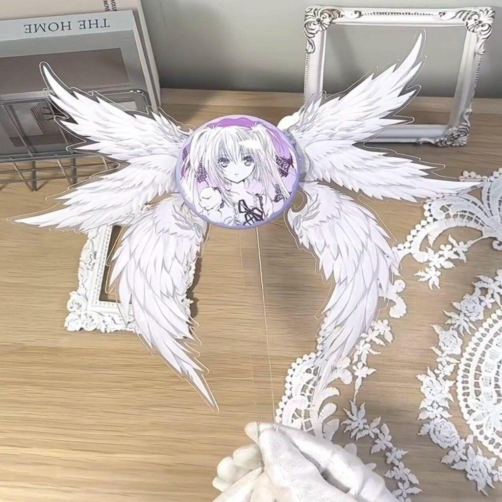 Pin Niche Six-Wing Angel Wings Clock-In Stick Valley Beauty Bar Storage Clock-In Stick Bar Storage B