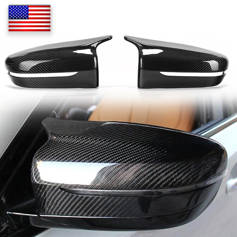2X คาร์บอนไฟเบอร์ด้านข้างกระจกสําหรับ BMW G15 G20 G21 G22 G30 2019-2021
