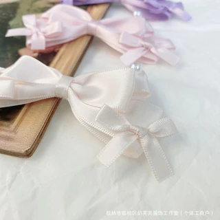 Nifu Fu's Bow Lolita Skirt Hairpin Material Girl's Bow Bag Shoes Accessories
