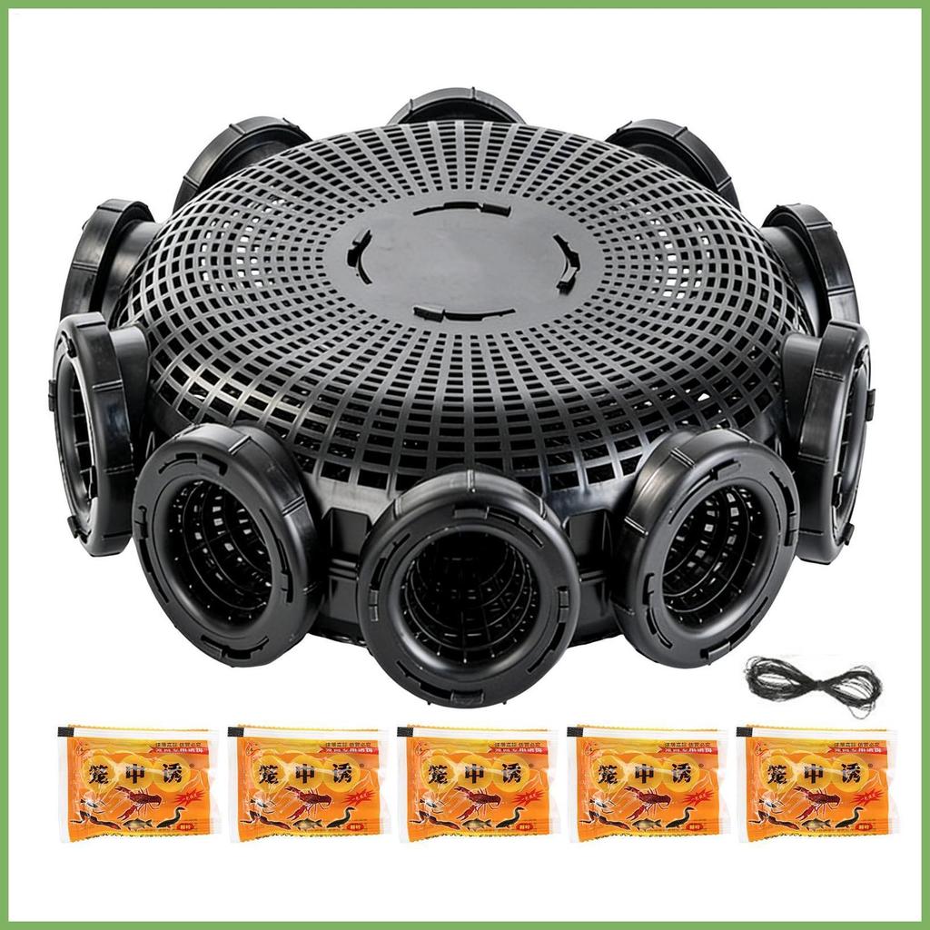 Crab Trap ตกปลาจับสุทธิกรง Escape-Proof Fishing TRAP สําหรับน้ําเค็มน้ําจืด Crawfish Crab Lobster ji