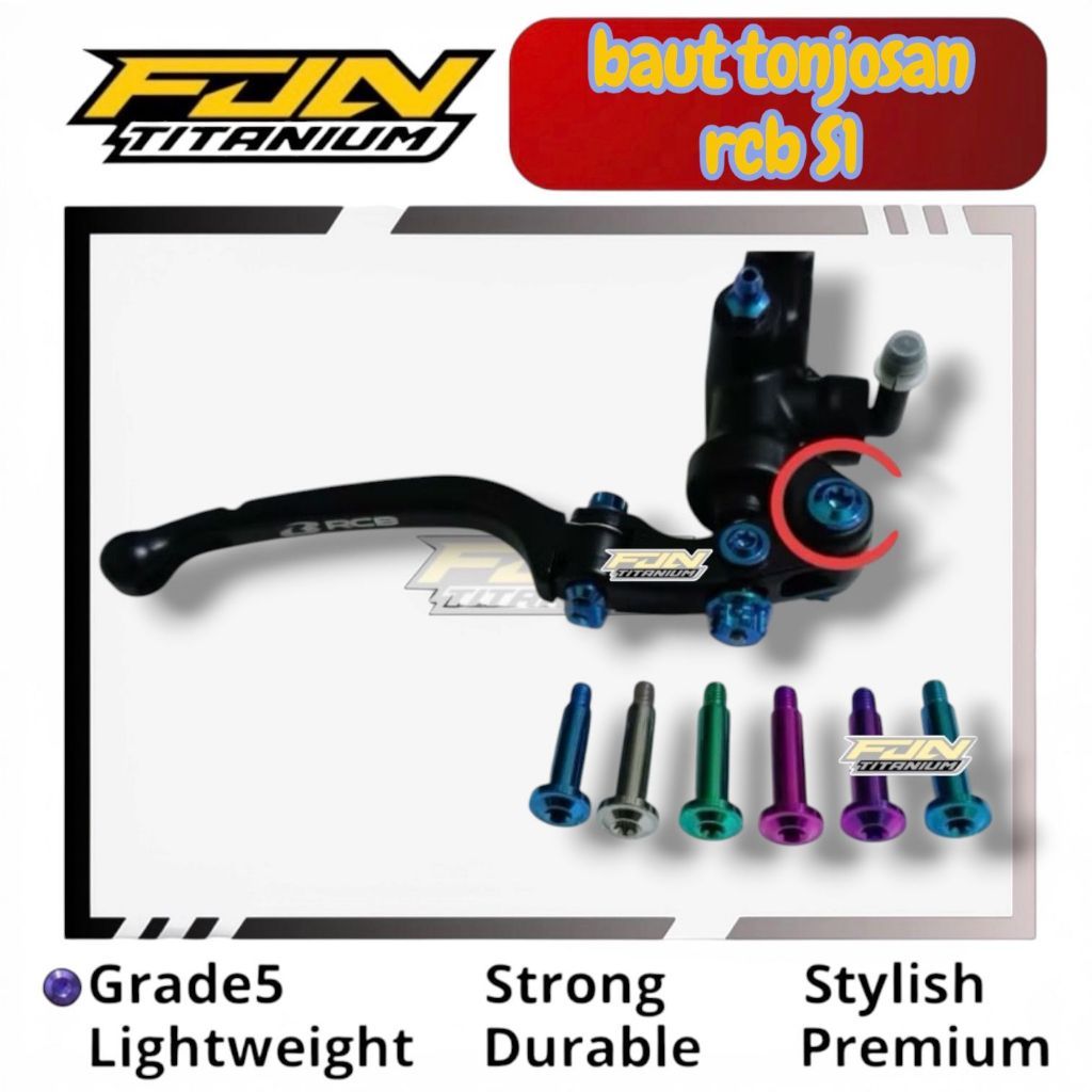 [FJN] RCB S1 GRADE 5 TITANIUM VIETAM BRAKE MASTER TONJOSAN BOLT