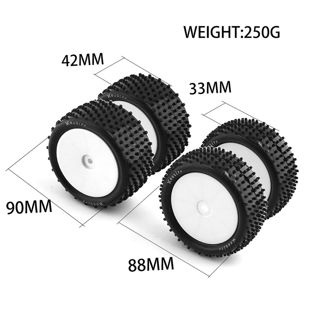 88 มม.และ90 มม.1/10 2WD RC Off-Road Buggy รถยางล้อ Tyres 12 มม.Hex สําหรับ XRAY XB2 Serpent SRX4 TRX