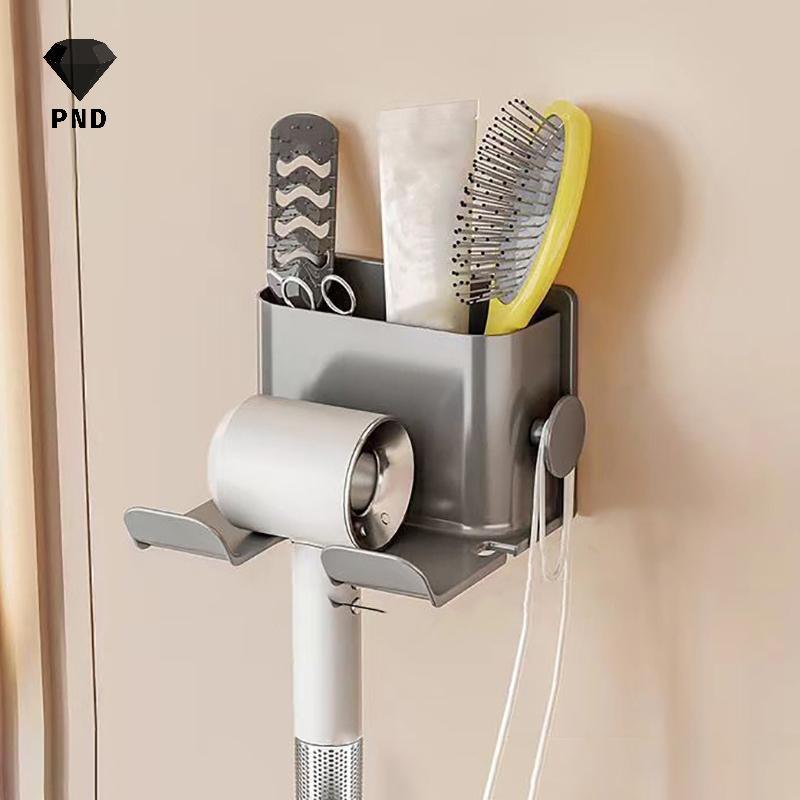 PND ใหม่ผู้ถือเครื่องเป่าผม Straightener ขาตั้งเล็บฟรีชั้นวางสําหรับ Wall Room ห้องน้ํา Ra ชั้นวางอุปกรณ์ห้องน้ํา raoog